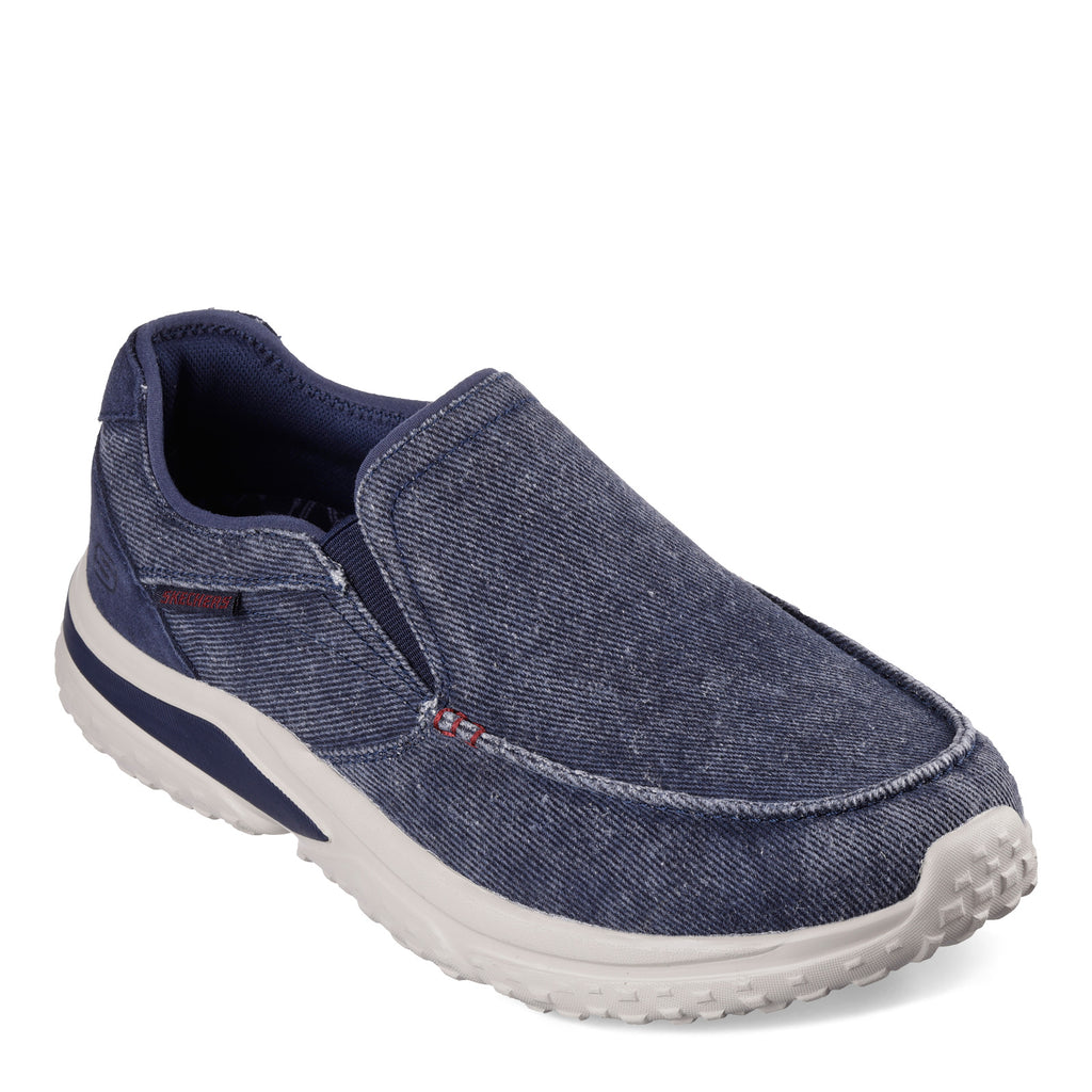 Men's Skechers Relaxed Fit: Solvano - Varone Slip-On NAVY CANVAS 210799-NVY