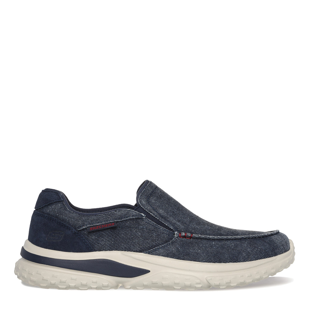 Men's Skechers Relaxed Fit: Solvano - Varone Slip-On NAVY CANVAS 210799-NVY