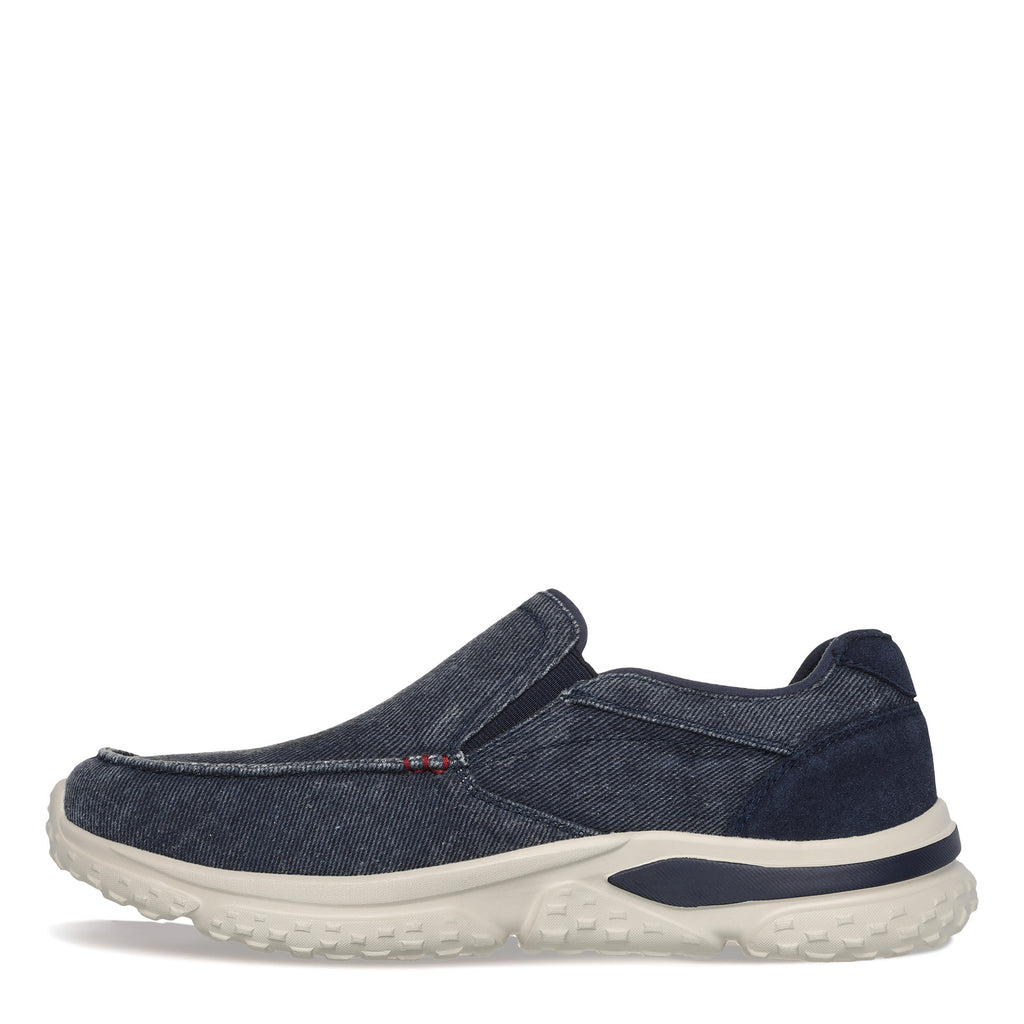 Men's Skechers Relaxed Fit: Solvano - Varone Slip-On NAVY CANVAS 210799-NVY