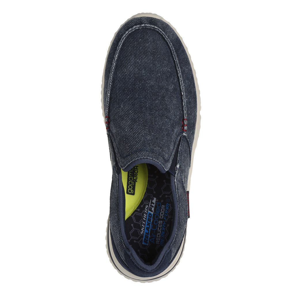 Men's Skechers Relaxed Fit: Solvano - Varone Slip-On NAVY CANVAS 210799-NVY