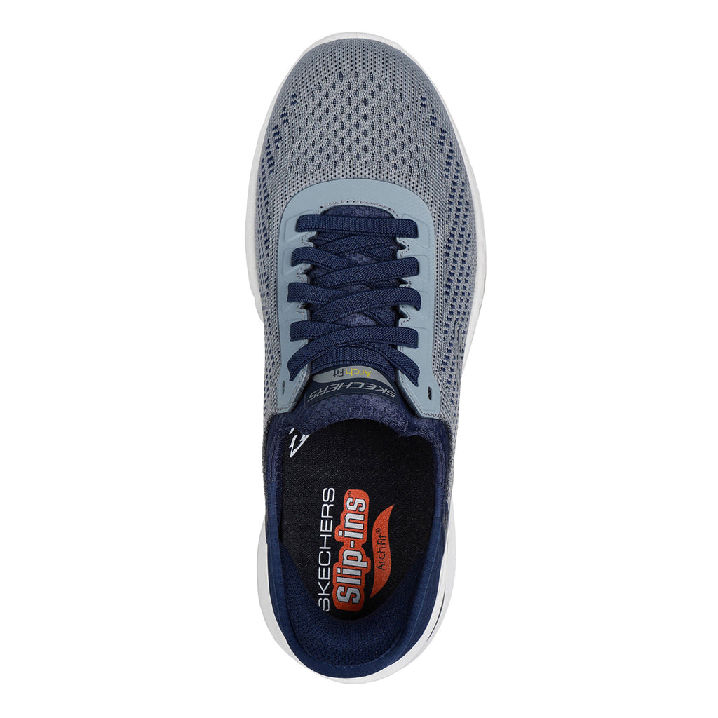 Men's Skechers Slip-ins Relaxed Fit: Arch Fit Orvan - Drex Sneaker GRAY NAVY 210956-GYNV