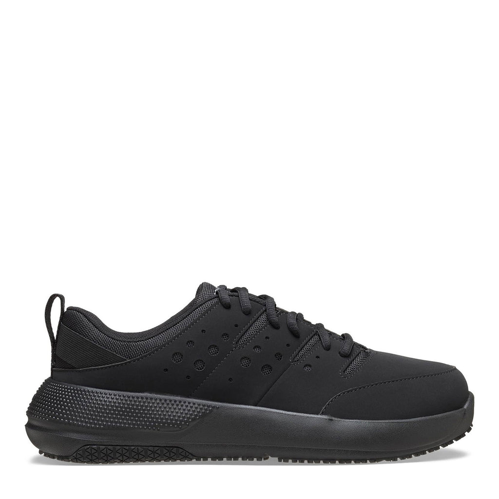 Men's Crocs On the Clock Work Sneaker - Wide Width SOLID BLACK 211159-0WC