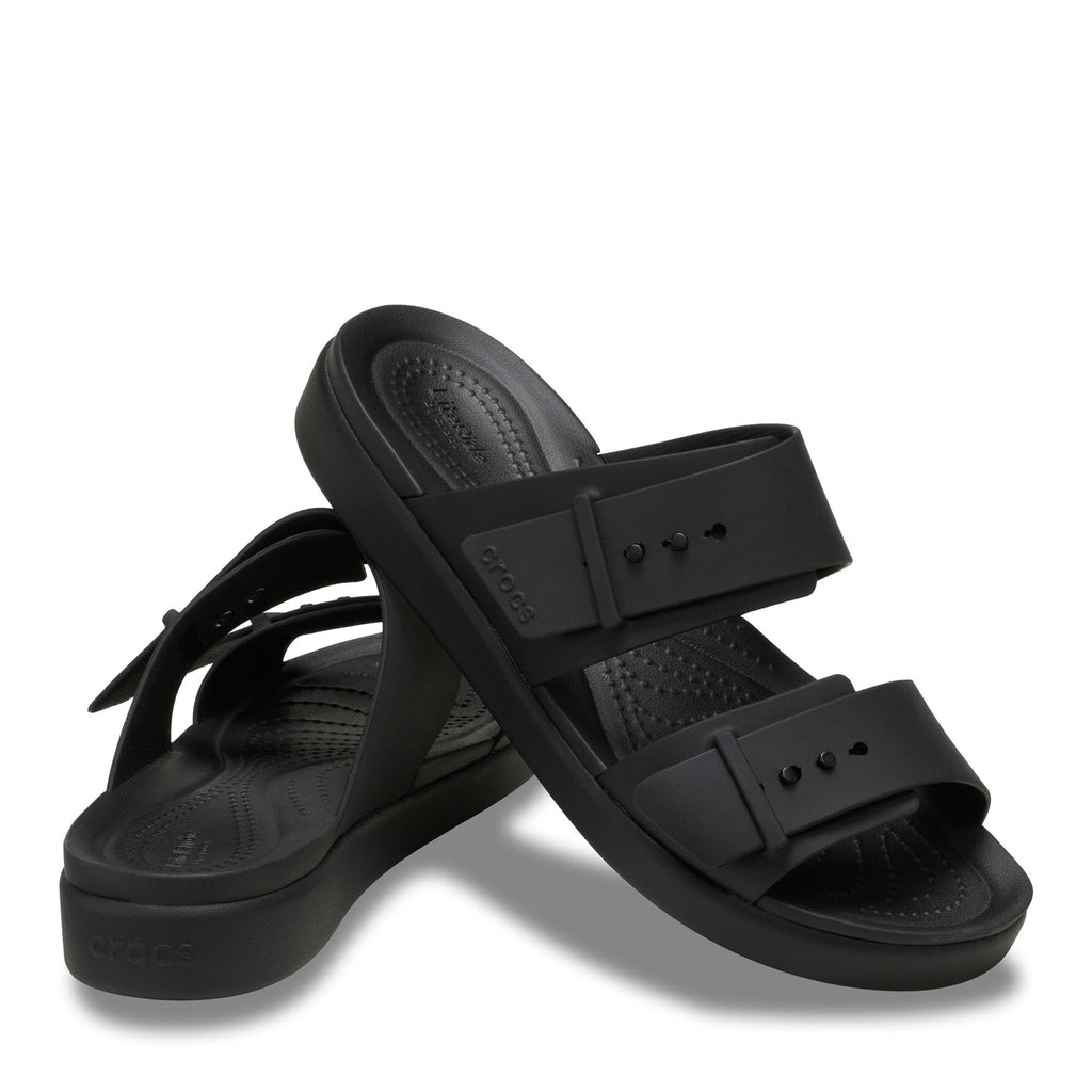 Women's Crocs Brooklyn Buckle Low Low Sandal BLACK 211215-001