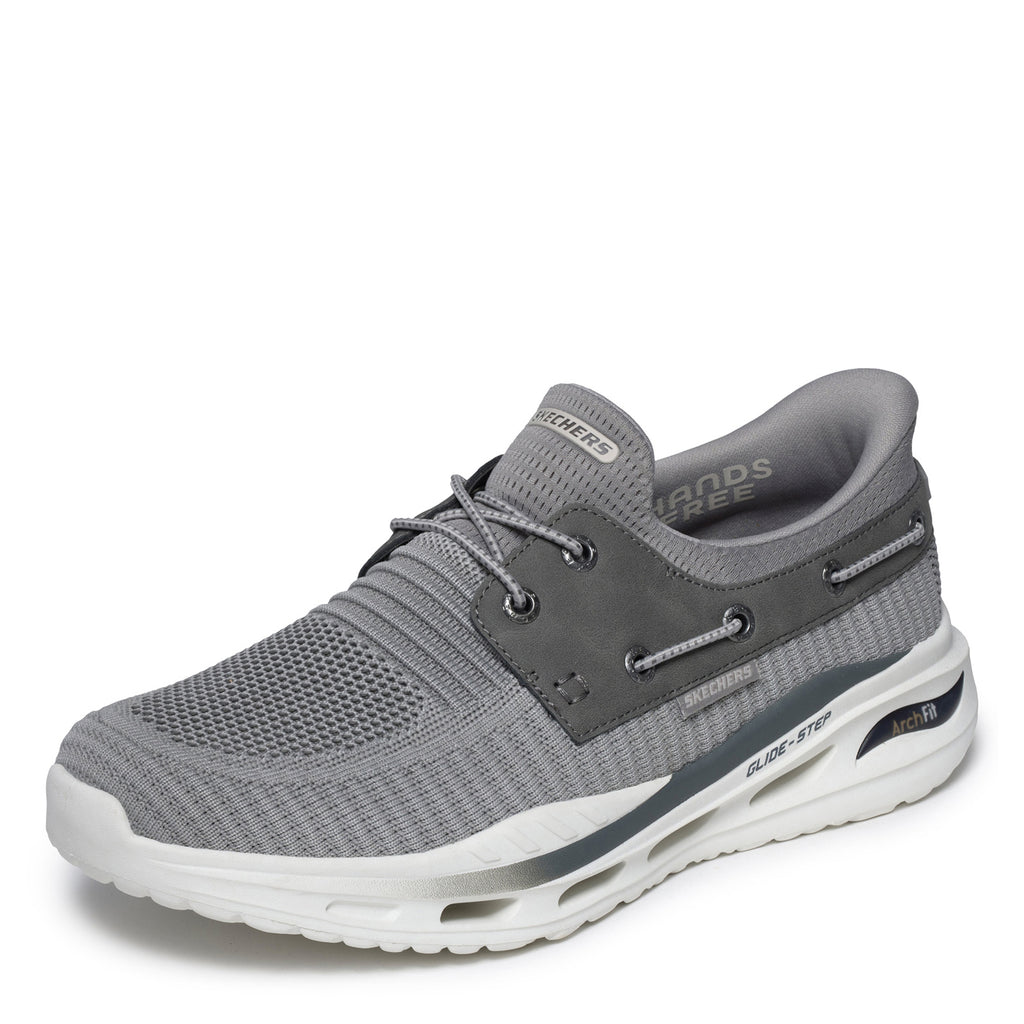 Men's Skechers Slip-ins Relaxed Fit: Arch Fit Orvan - Shoreman Sneaker GREY 211262-GRY
