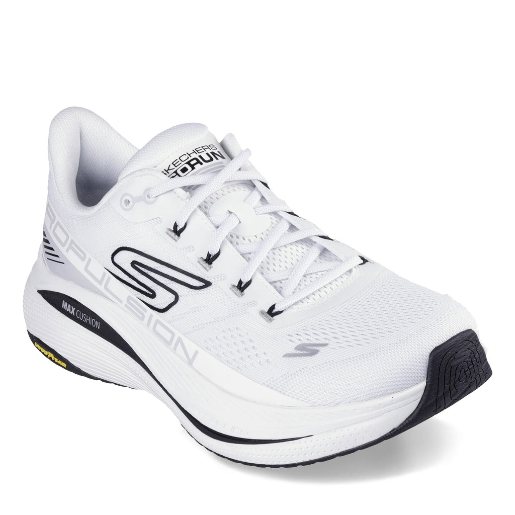 Men's Skechers Max Cushioning Propulsion Running Shoe WHITE 220509-WBK