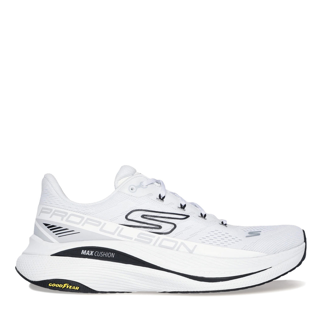 Men's Skechers Max Cushioning Propulsion Running Shoe WHITE 220509-WBK