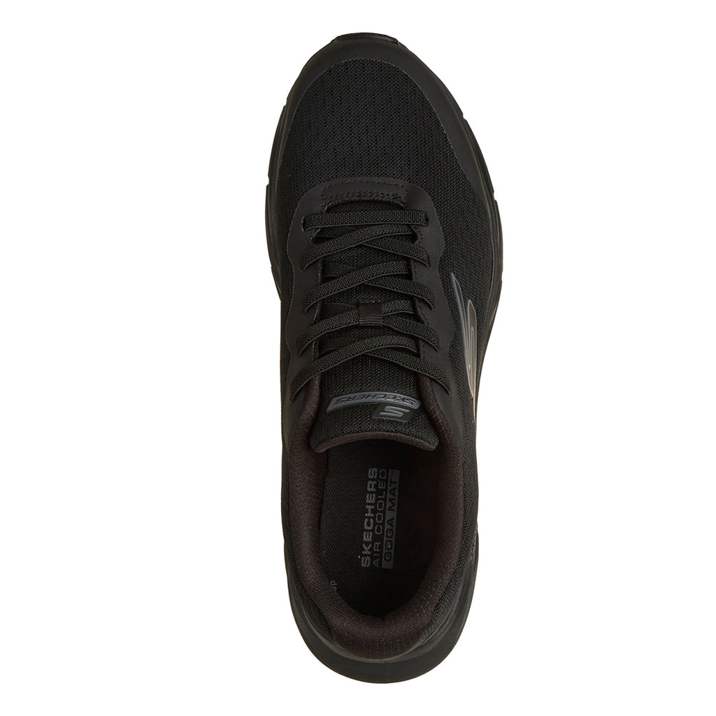 Men's Skechers Glide Step Vortex - Avalin Sneaker Walking Shoe SOLID BLACK 221041-BBK