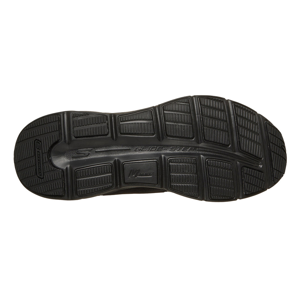Men's Skechers Glide Step Vortex - Avalin Sneaker Walking Shoe SOLID BLACK 221041-BBK