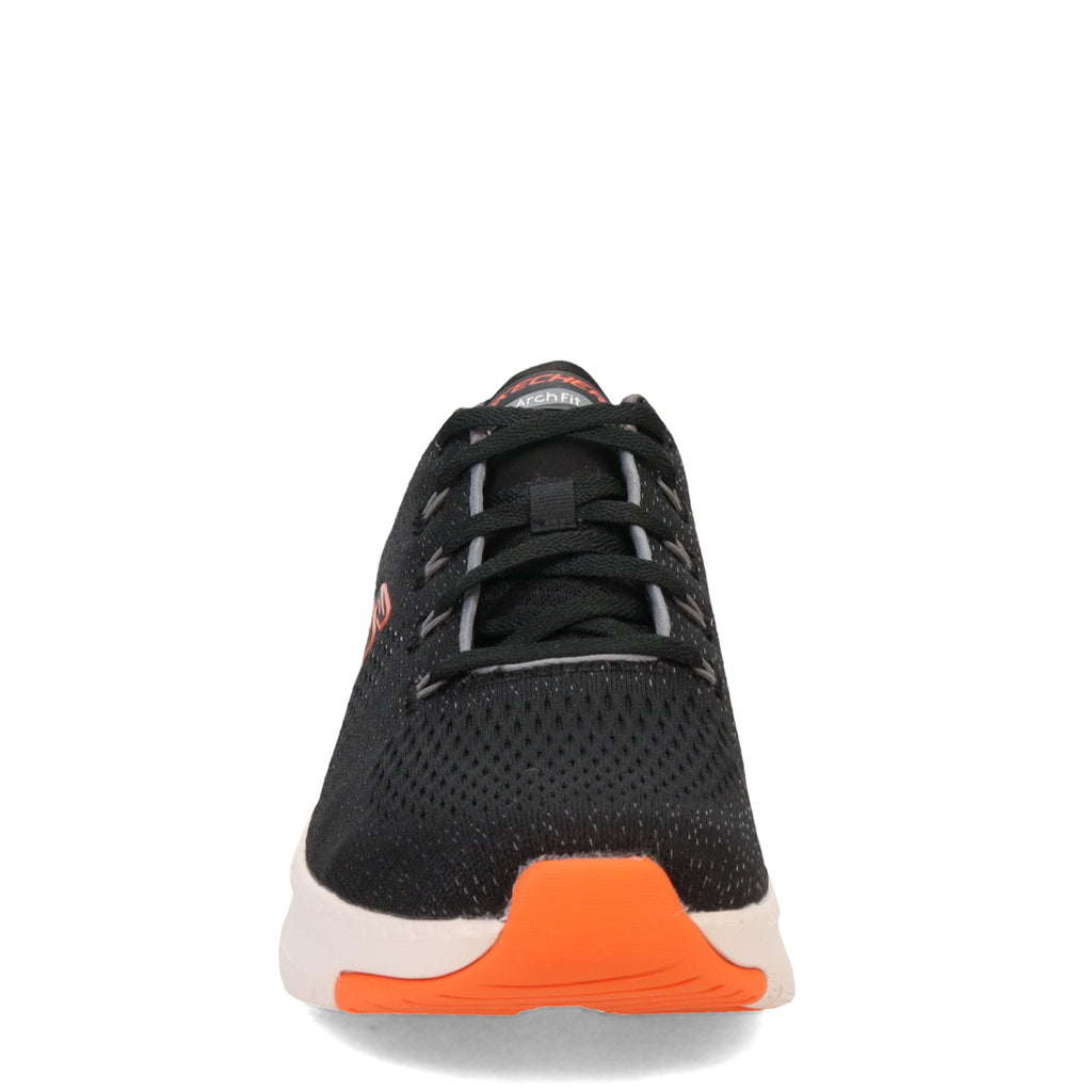 Men's Skechers Arch Fit - Takar Sneaker BLACK/ORANGE 232601-BKOR