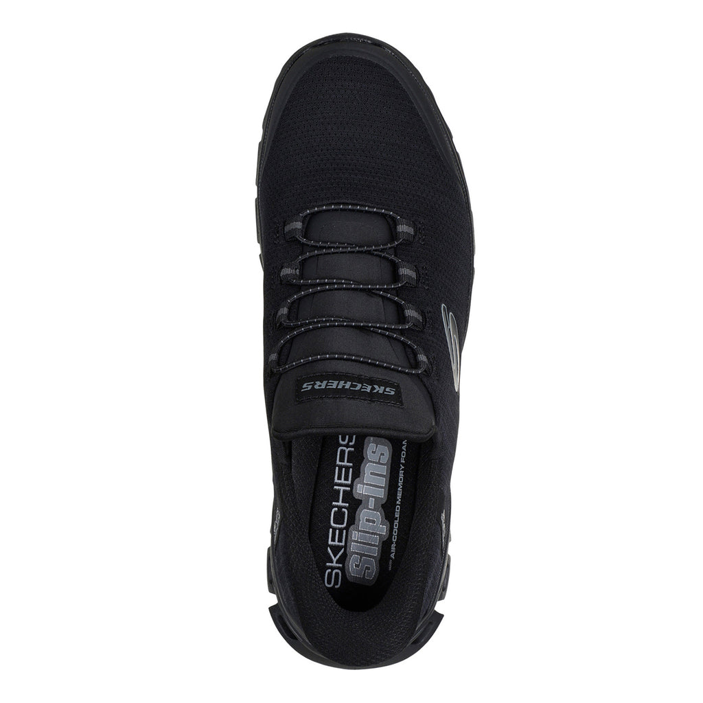 Men's Skechers Slip-ins: Glide-Step - Zefyr Walking Shoe - Wide Width BLACK 233011W-BBK