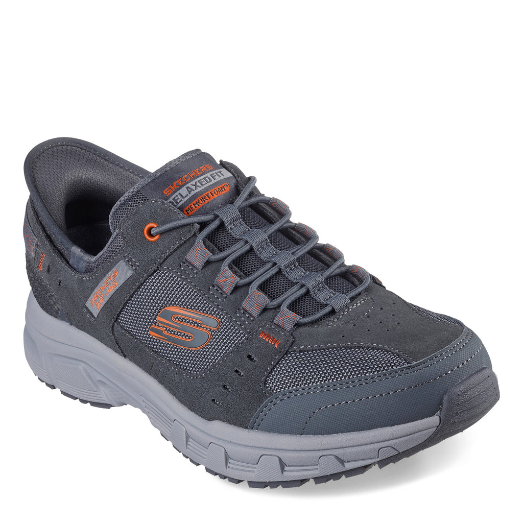 Men's Skechers Slip-ins Relaxed Fit: Oak Canyon - Consistent Winner Sneaker GREY/ORANGE 237450-GYOR