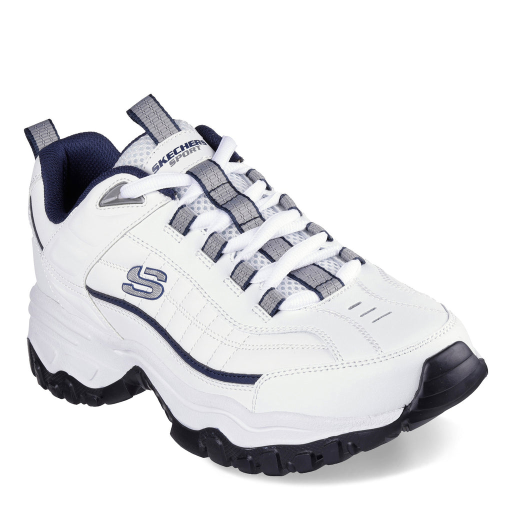 Men's Skechers E'Lite Afterburn Walking Shoe WHITE NAVY 237761-WNV