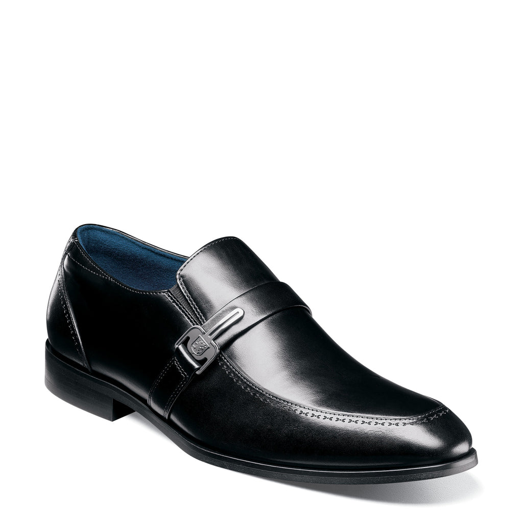 Men's Stacy Adams Buckley Moc Toe Loafer BLACK 25636-001