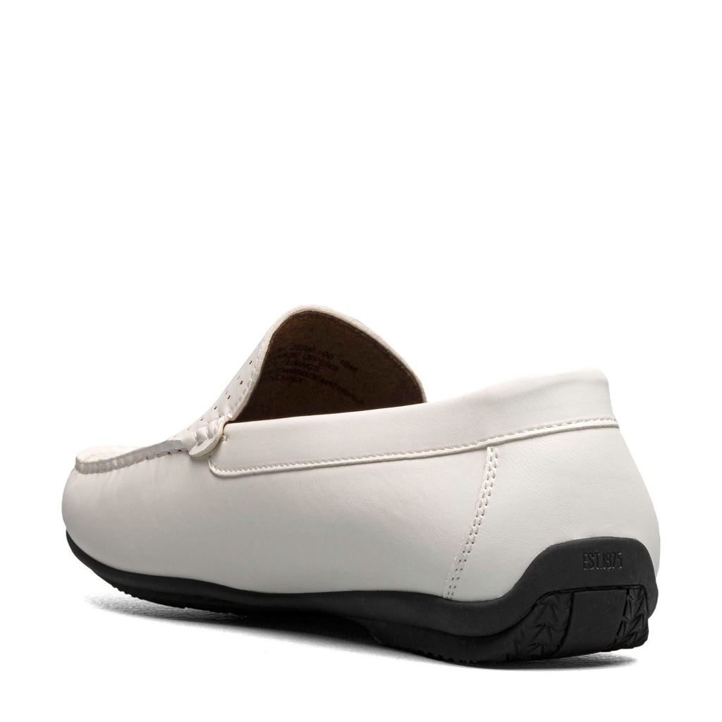 Men's Stacy Adams Conroy Perf Loafer WHITE 25702-100