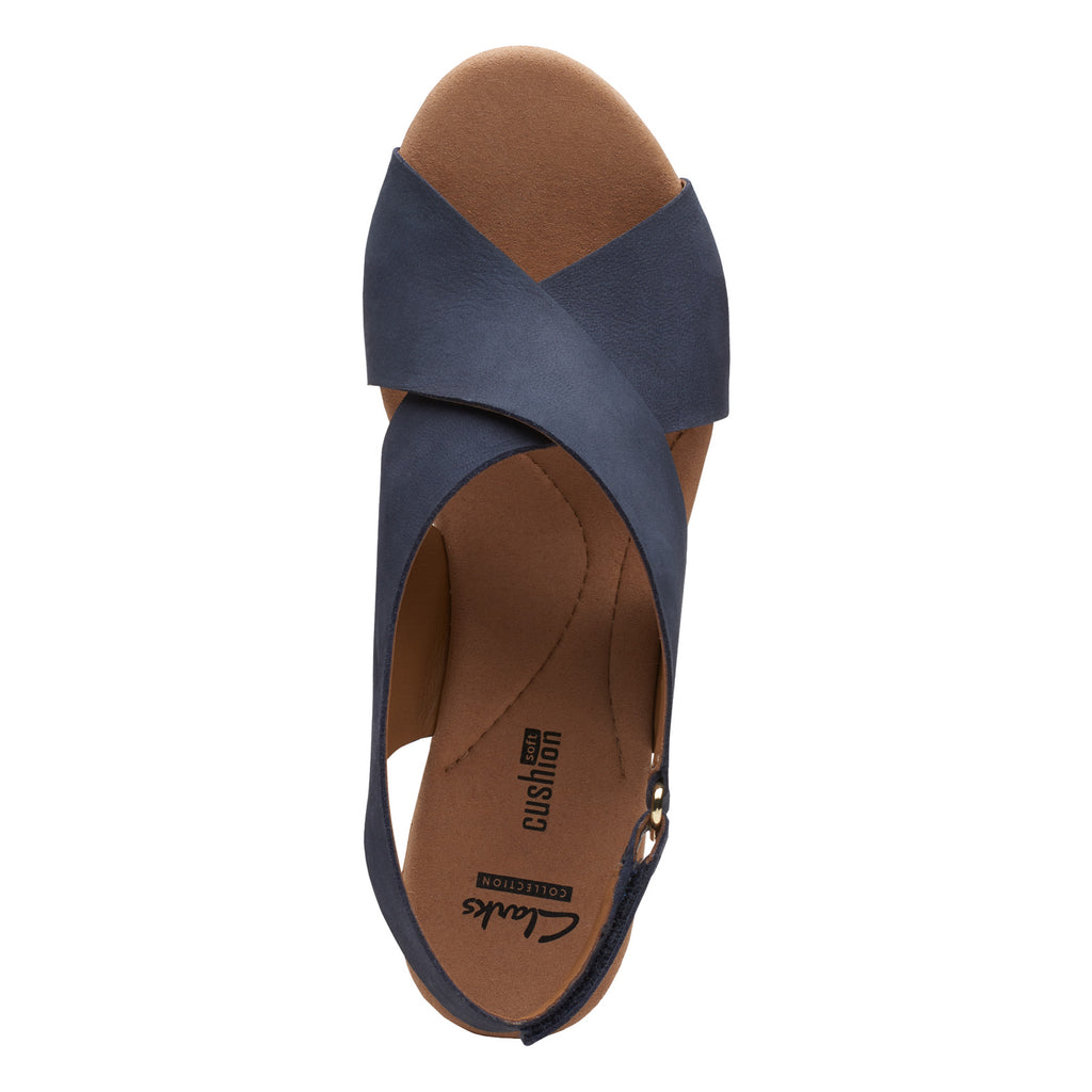 Women's Clarks Annadel Eirwyn Sandal NAVY NUBUCK 26124870