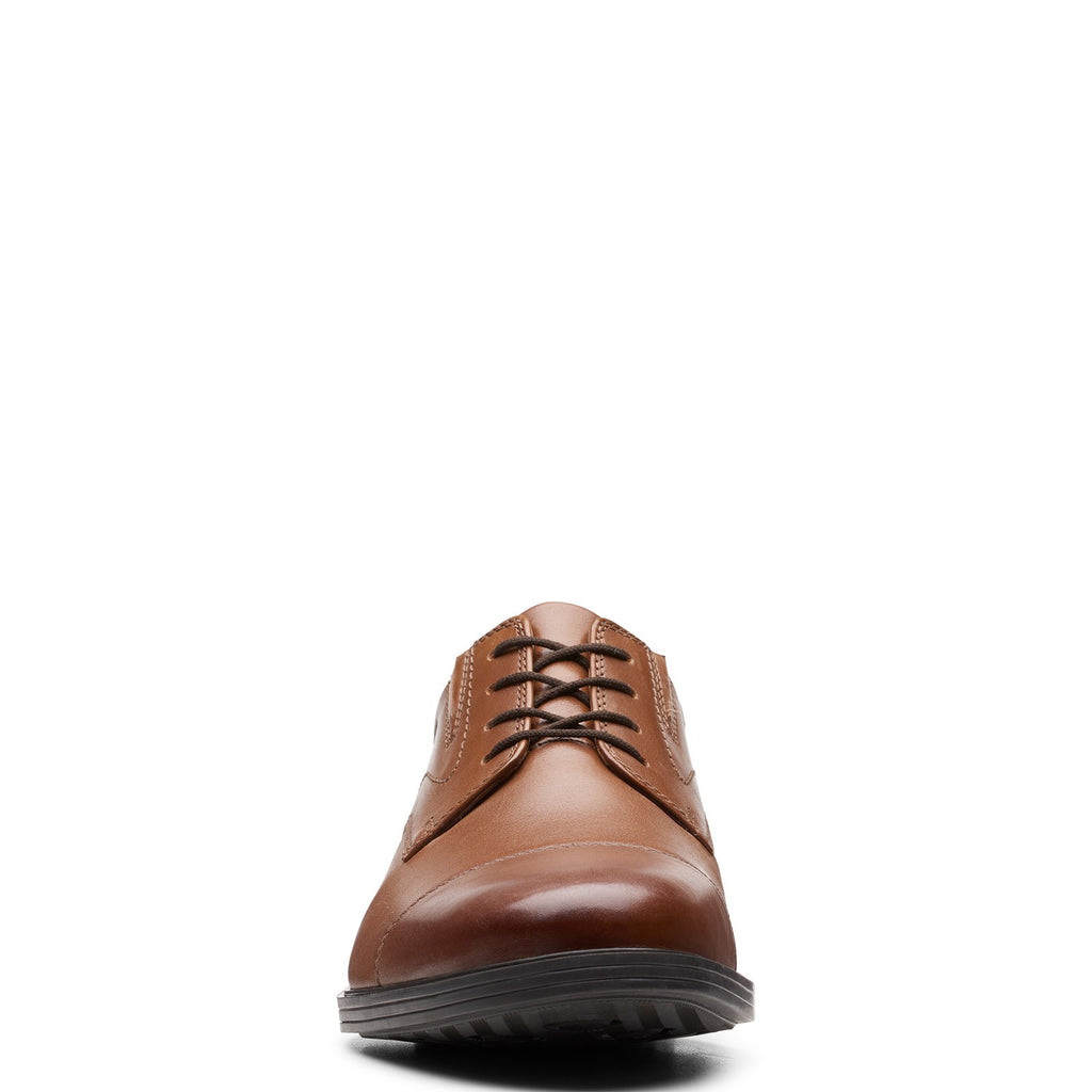 Men's Clarks Whiddon Cap Toe Oxford DARK TAN LEATHER 26152913