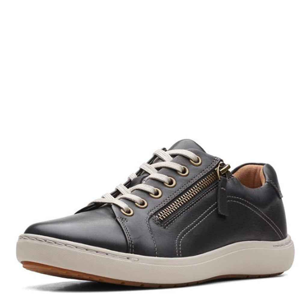 Women's Clarks Nalle Lace Sneaker BLACK 26159124