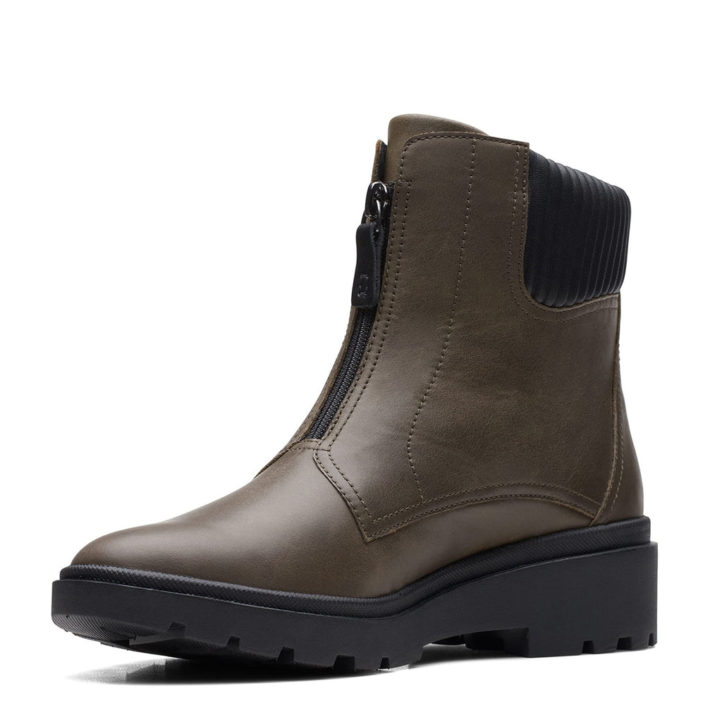Women's Clarks Calla Zip Boot DARK OLIVE 26167345