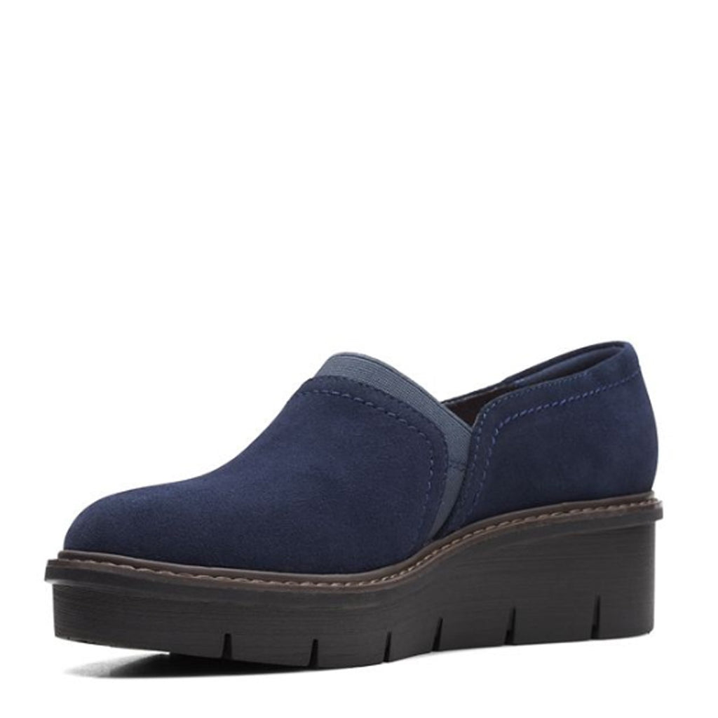 Women's Clarks Airabell Mid Slip-On NAVY SUEDE 26167632