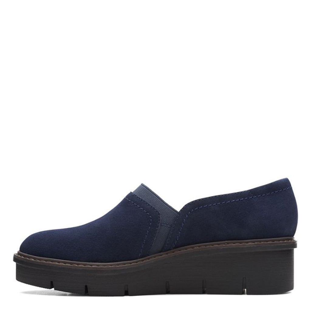Women's Clarks Airabell Mid Slip-On NAVY SUEDE 26167632
