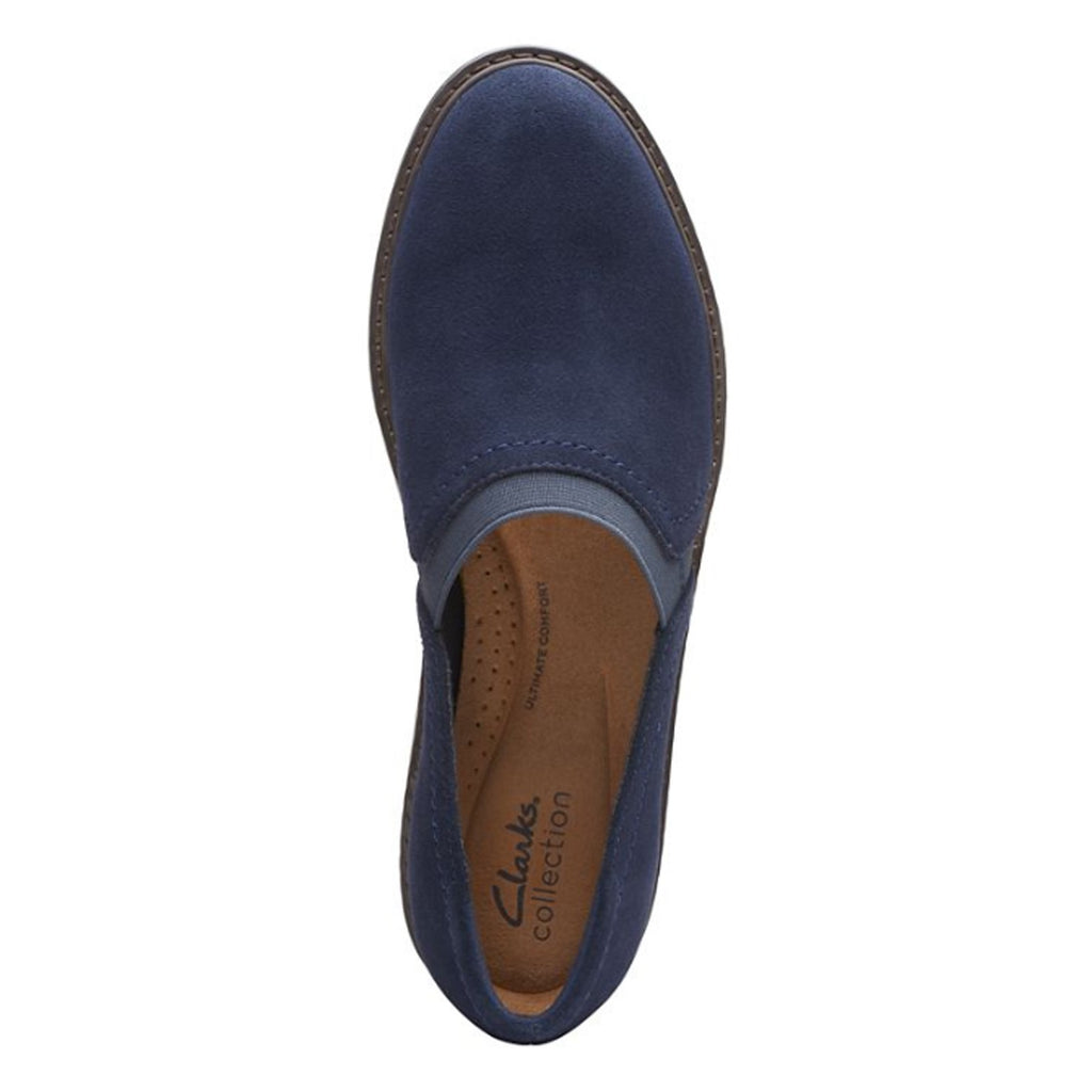Women's Clarks Airabell Mid Slip-On NAVY SUEDE 26167632