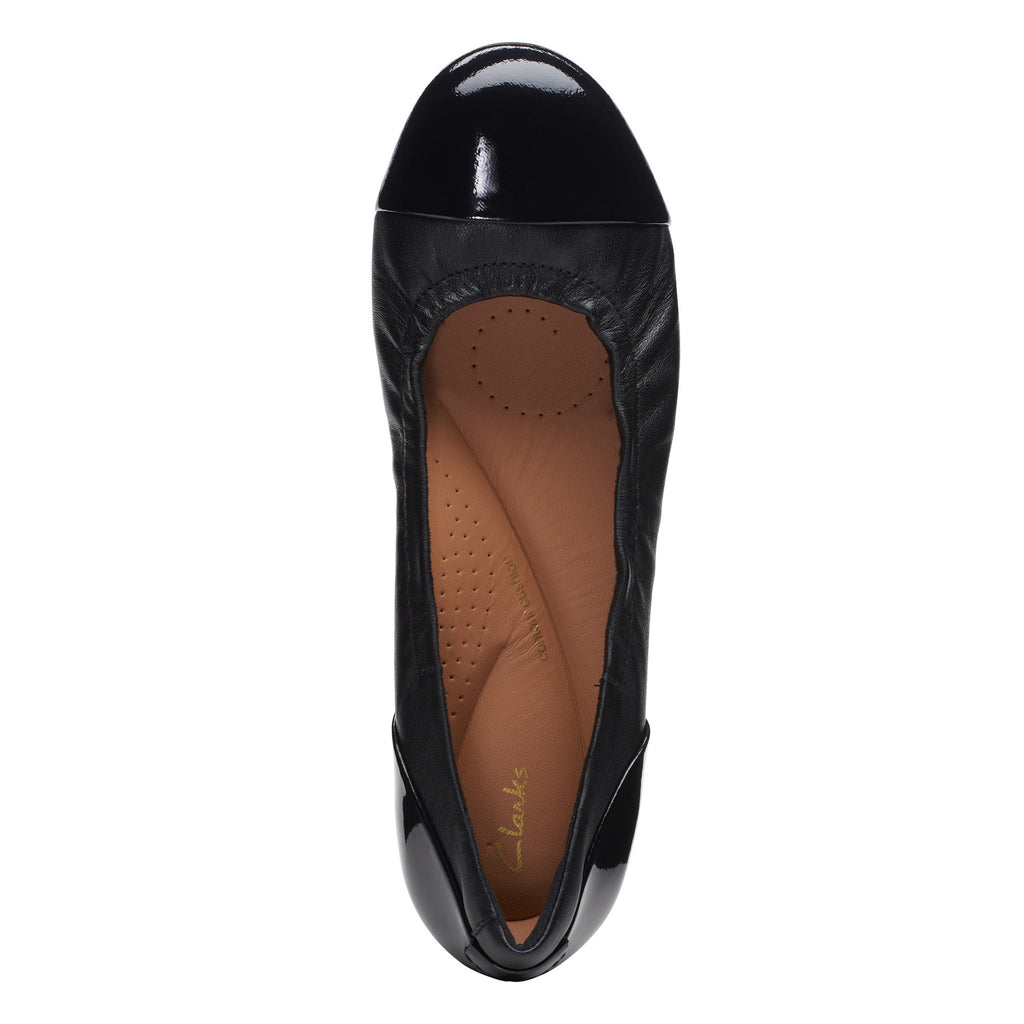 Women's Clarks Rena Jazz Flat BLACK 26170592