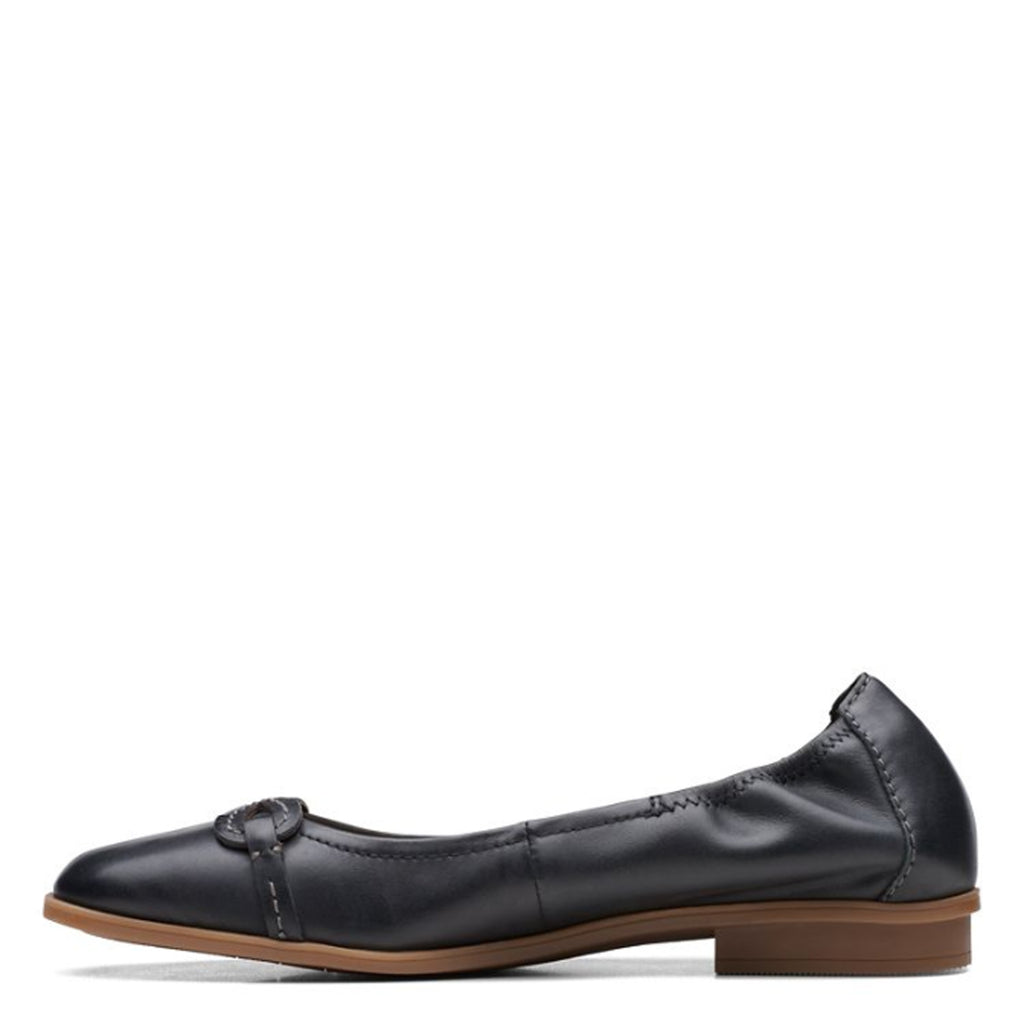 Women's Clarks Lyrical Rhyme Flat BLACK 26171277