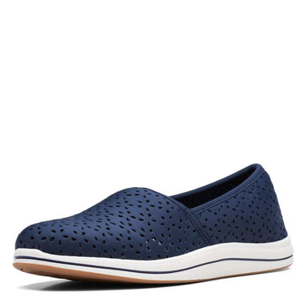 Women's Clarks Breeze Emily Slip-On NAVY 26171360