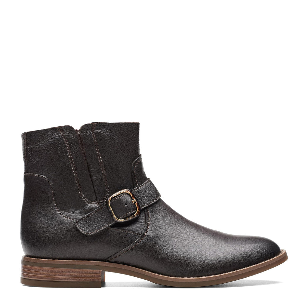 Women's Clarks Camzin Loop Boot DARK BROWN 26174151