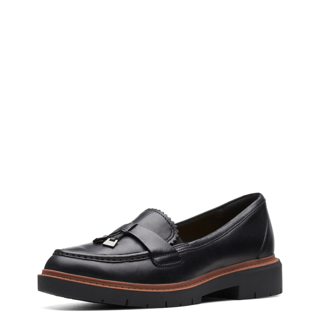 Women's Clarks Westlynn Bella Loafer BLACK LEATHER 26174456