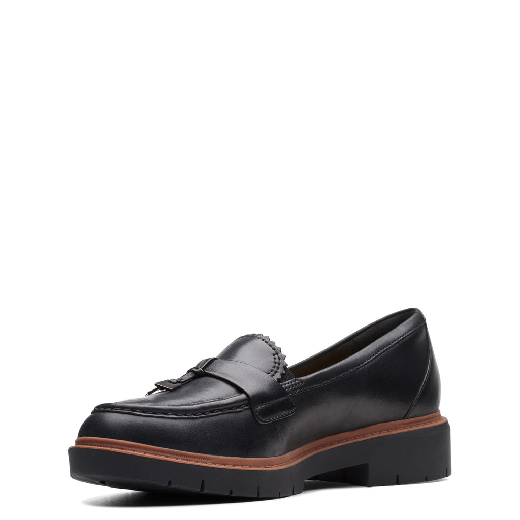 Women's Clarks Westlynn Bella Loafer BLACK LEATHER 26174456