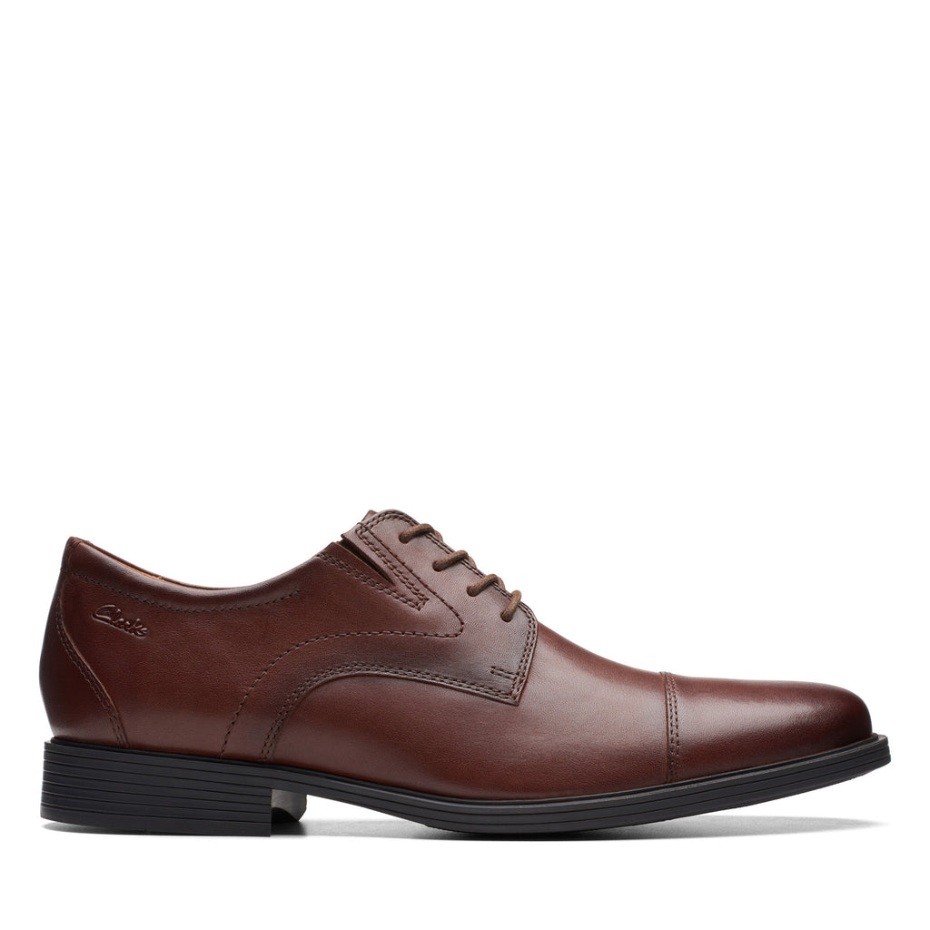 Men's Clarks Whiddon Cap Toe Oxford MAHOGANY LEATHER 26174471