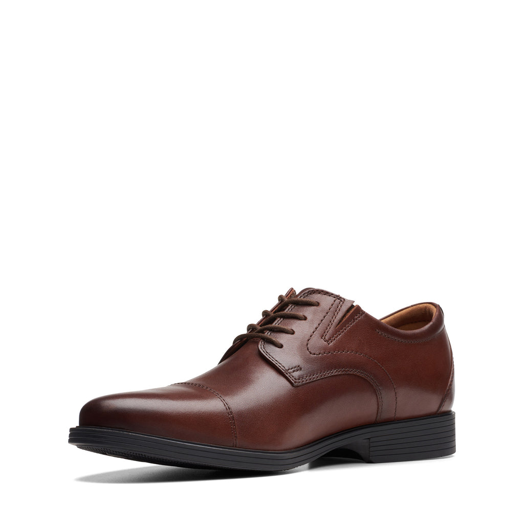 Men's Clarks Whiddon Cap Toe Oxford MAHOGANY LEATHER 26174471