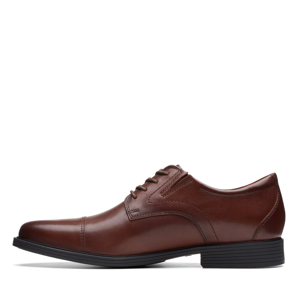 Men's Clarks Whiddon Cap Toe Oxford MAHOGANY LEATHER 26174471
