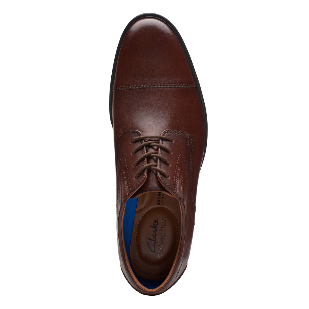 Men's Clarks Whiddon Cap Toe Oxford MAHOGANY LEATHER 26174471
