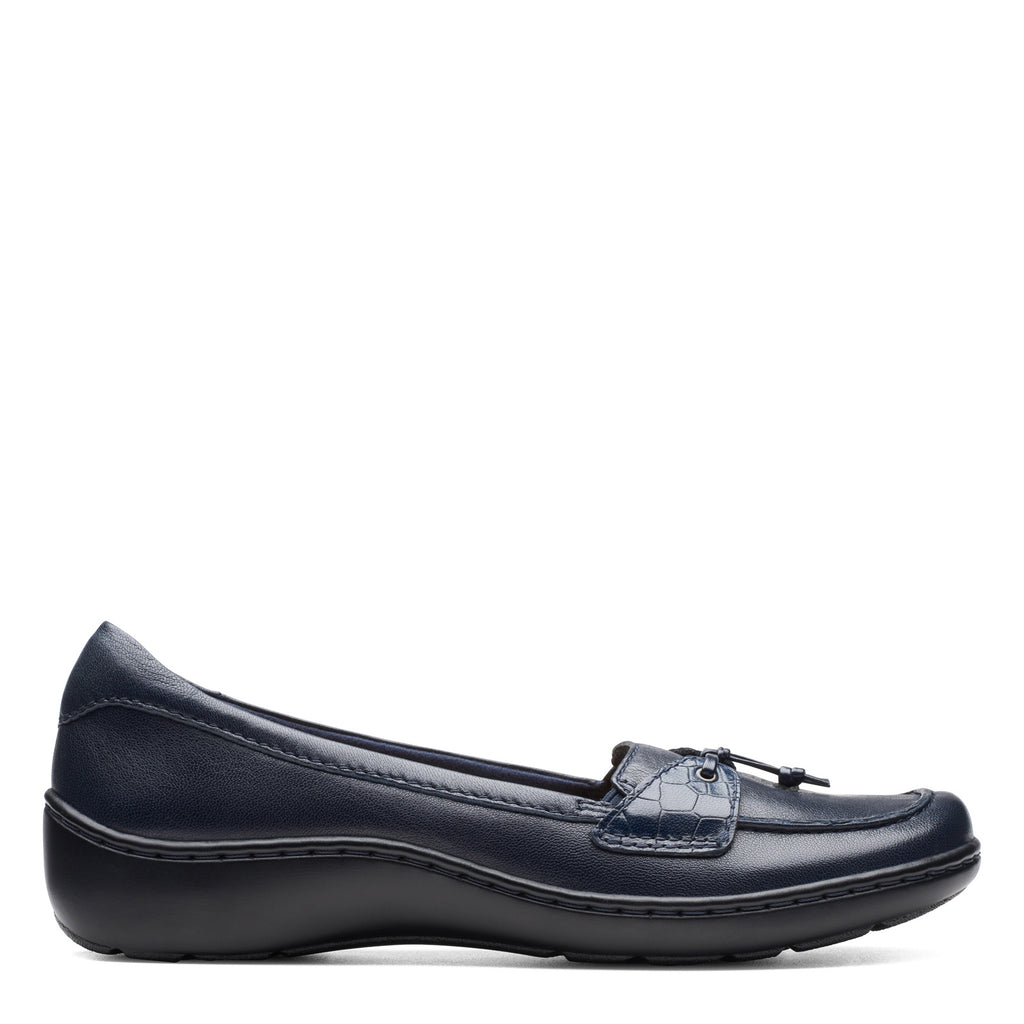 Women's Clarks Cora Haley Slip-On NAVY 26174489