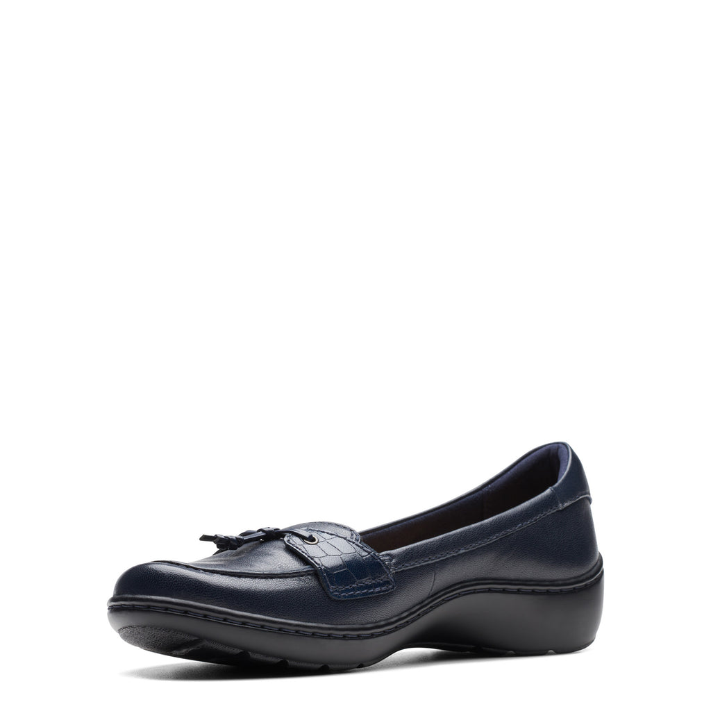 Women's Clarks Cora Haley Slip-On NAVY 26174489