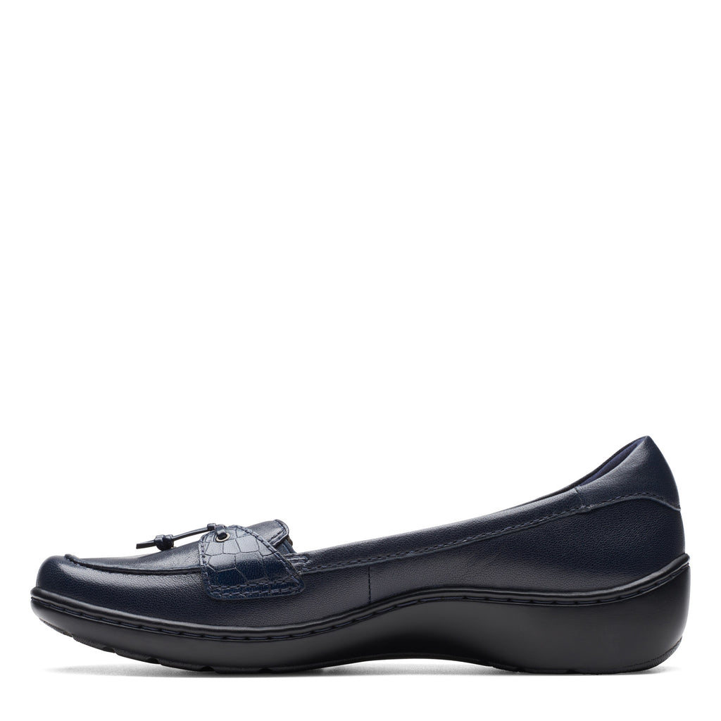 Women's Clarks Cora Haley Slip-On NAVY 26174489