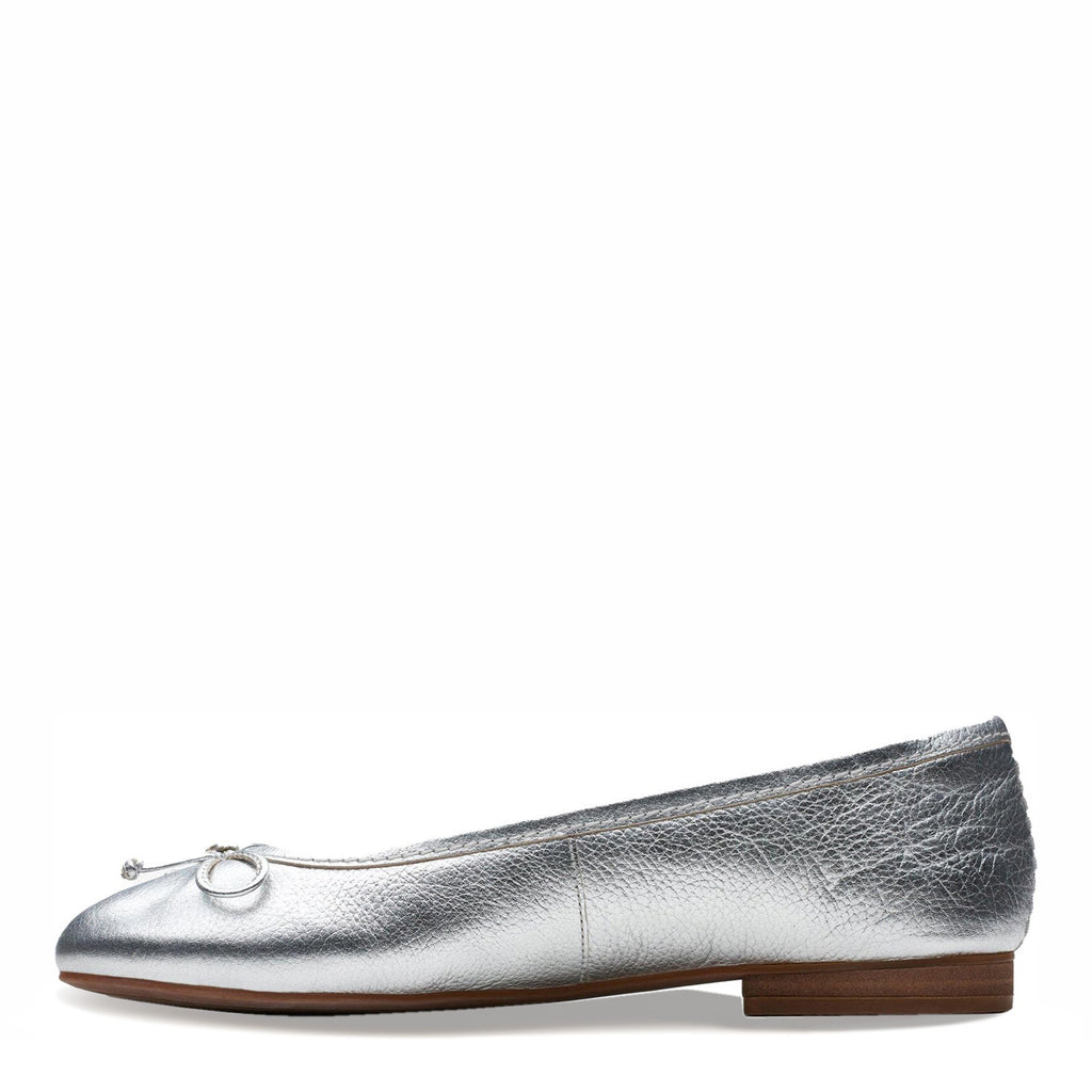 Women's Clarks Fawna Lily Flat SILVER 26176380