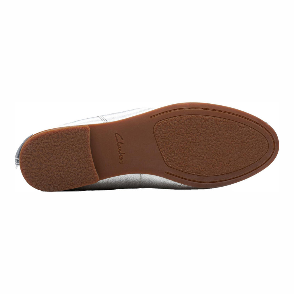 Women's Clarks Fawna Lily Flat SILVER 26176380