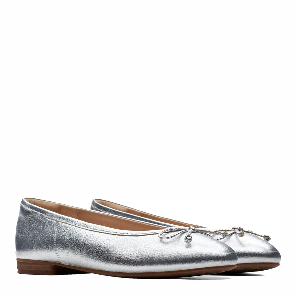 Women's Clarks Fawna Lily Flat SILVER 26176380