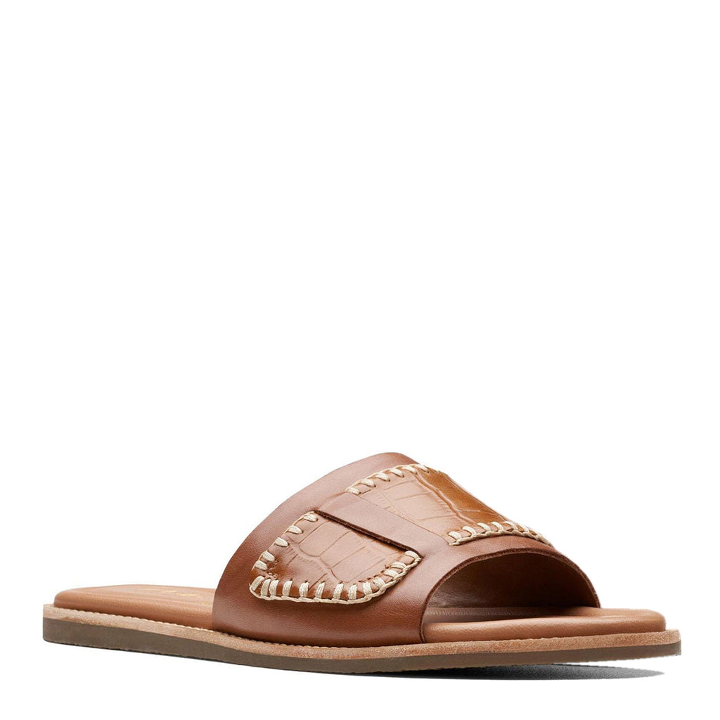 Women's Clarks Martime Mule Sandal TAN INTEREST LEATHER 26176402