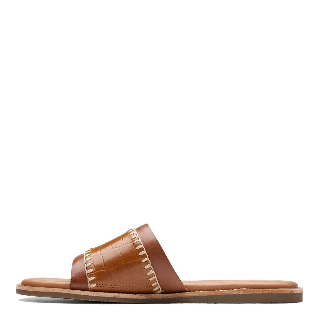 Women's Clarks Martime Mule Sandal TAN INTEREST LEATHER 26176402