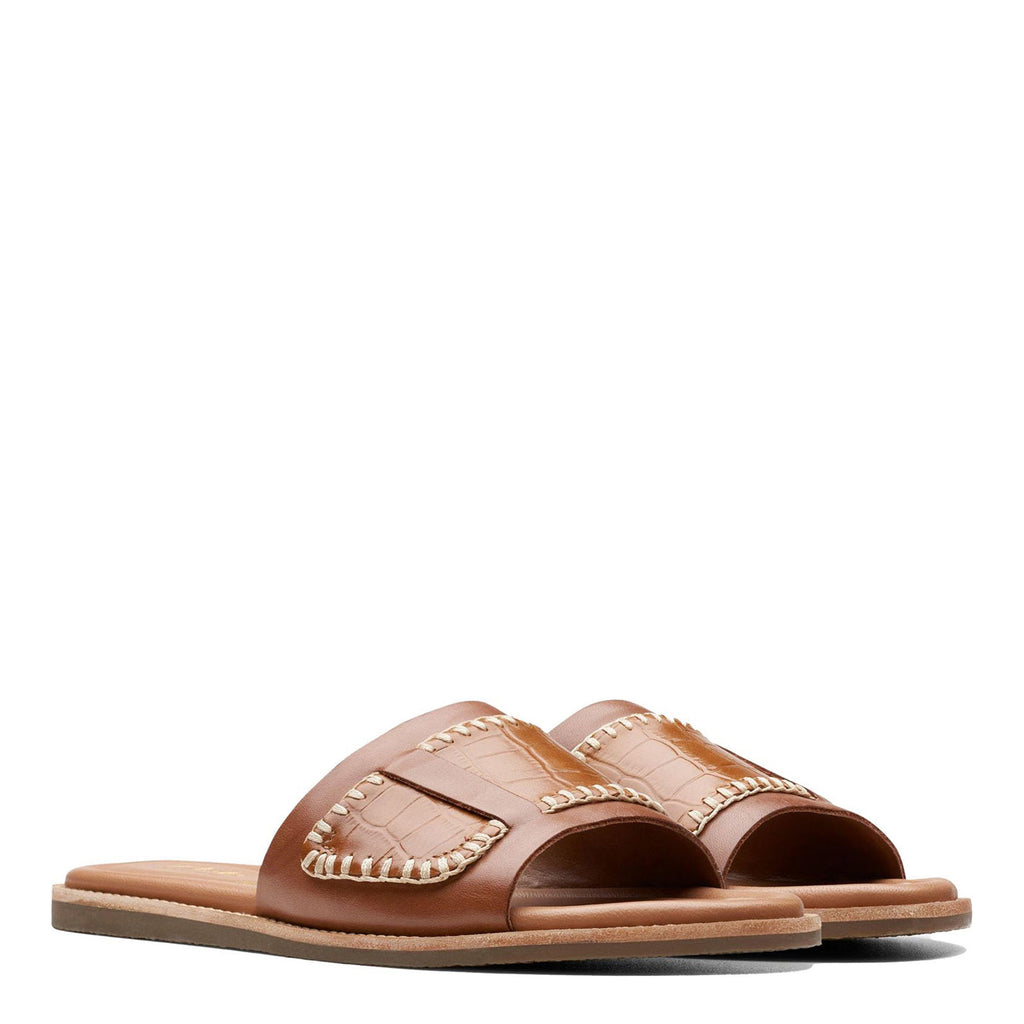 Women's Clarks Martime Mule Sandal TAN INTEREST LEATHER 26176402