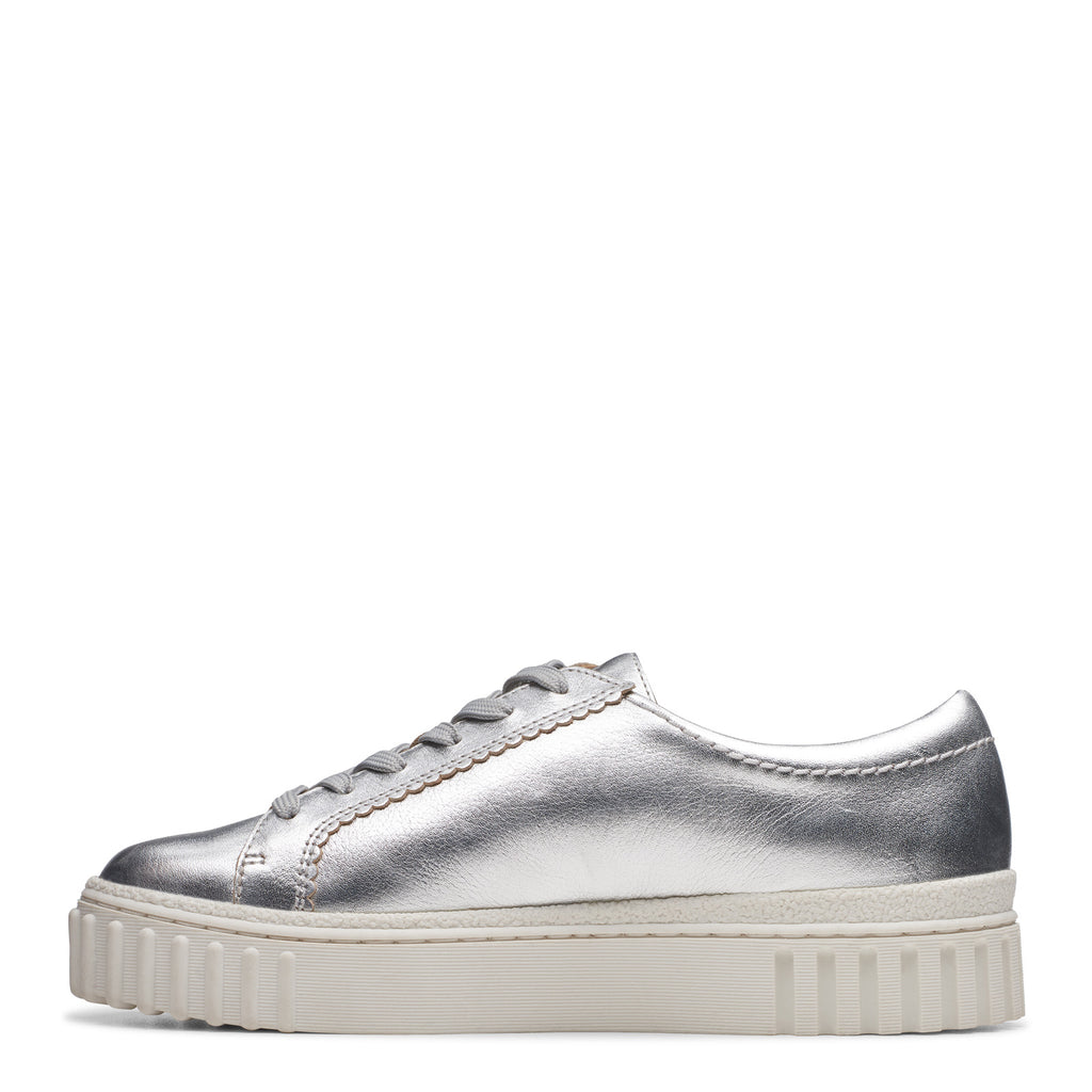 Women's Clarks Mayhill Walk Sneaker SILVER METALLIC 26176440