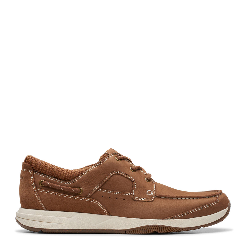 Men's Clarks Sailview Lace Boat Shoe LIGHT TAN NUBUCK 26176971