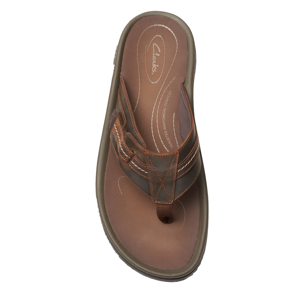 Men's Clarks Wesley Sun Sandal BEESWAX LEATHER 26176987