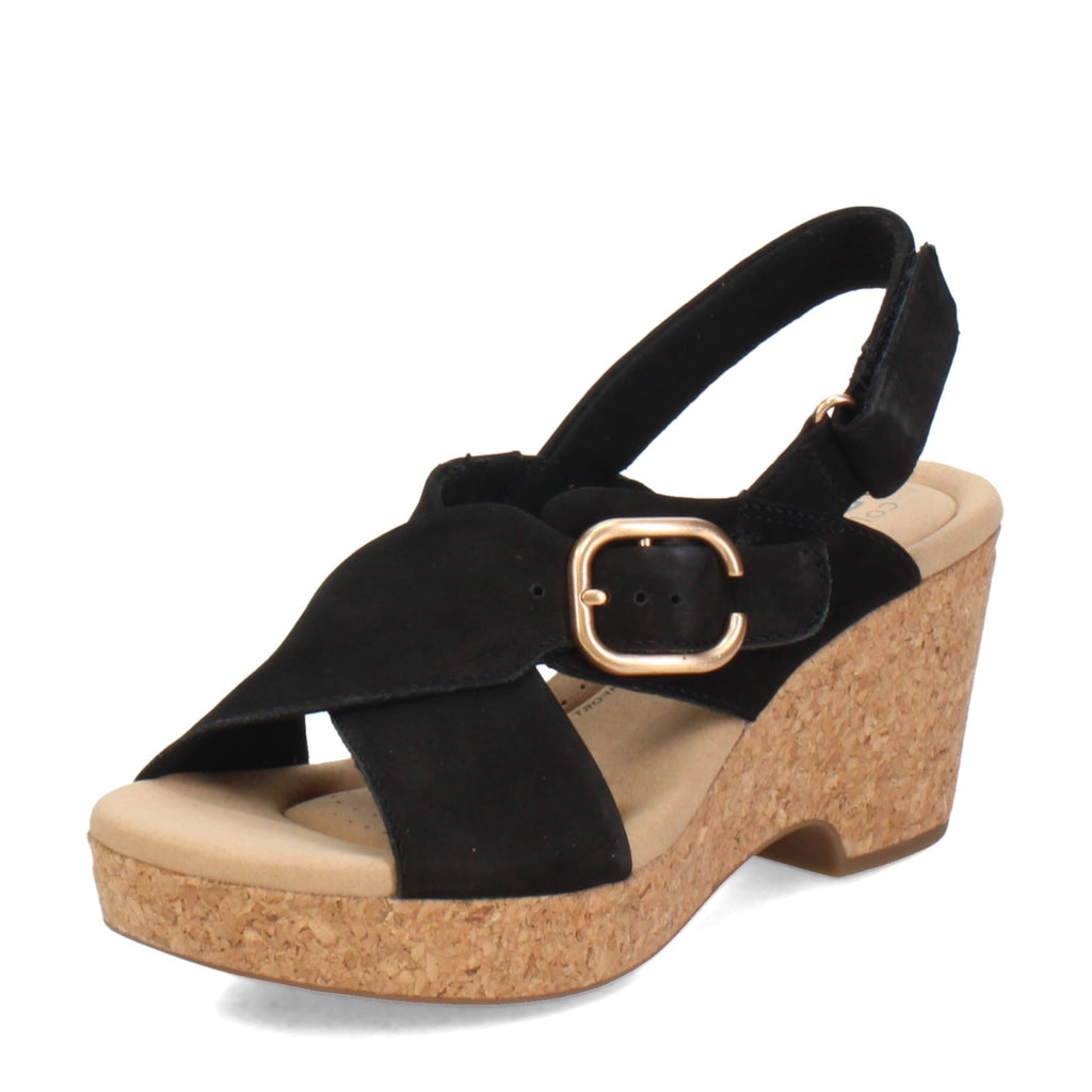 Women's Clarks Giselle Dove Sandal BLACK 26177142