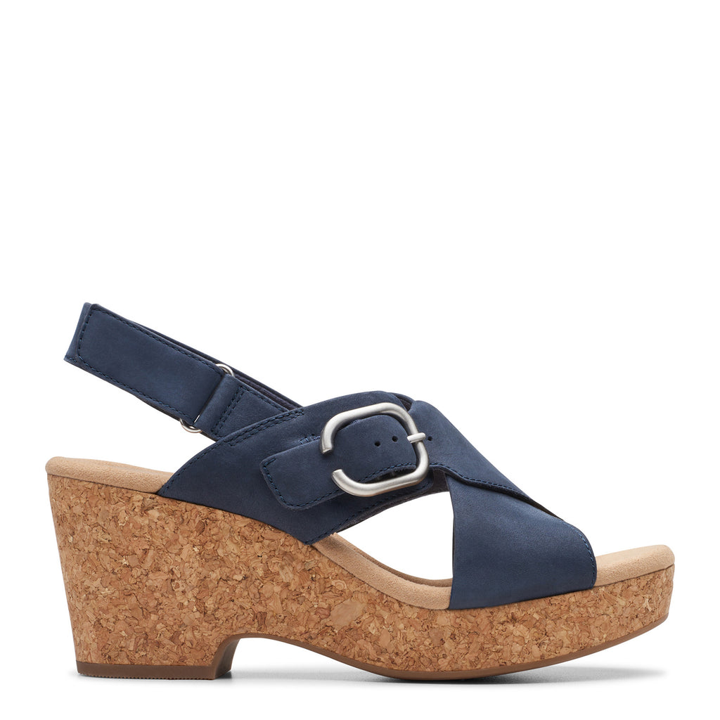 Women's Clarks Giselle Dove Sandal NAVY 26177146
