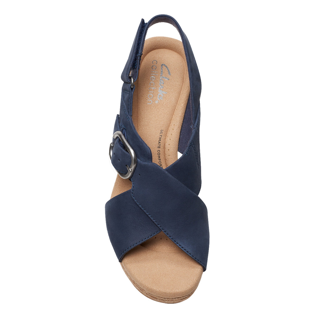 Women's Clarks Giselle Dove Sandal NAVY 26177146